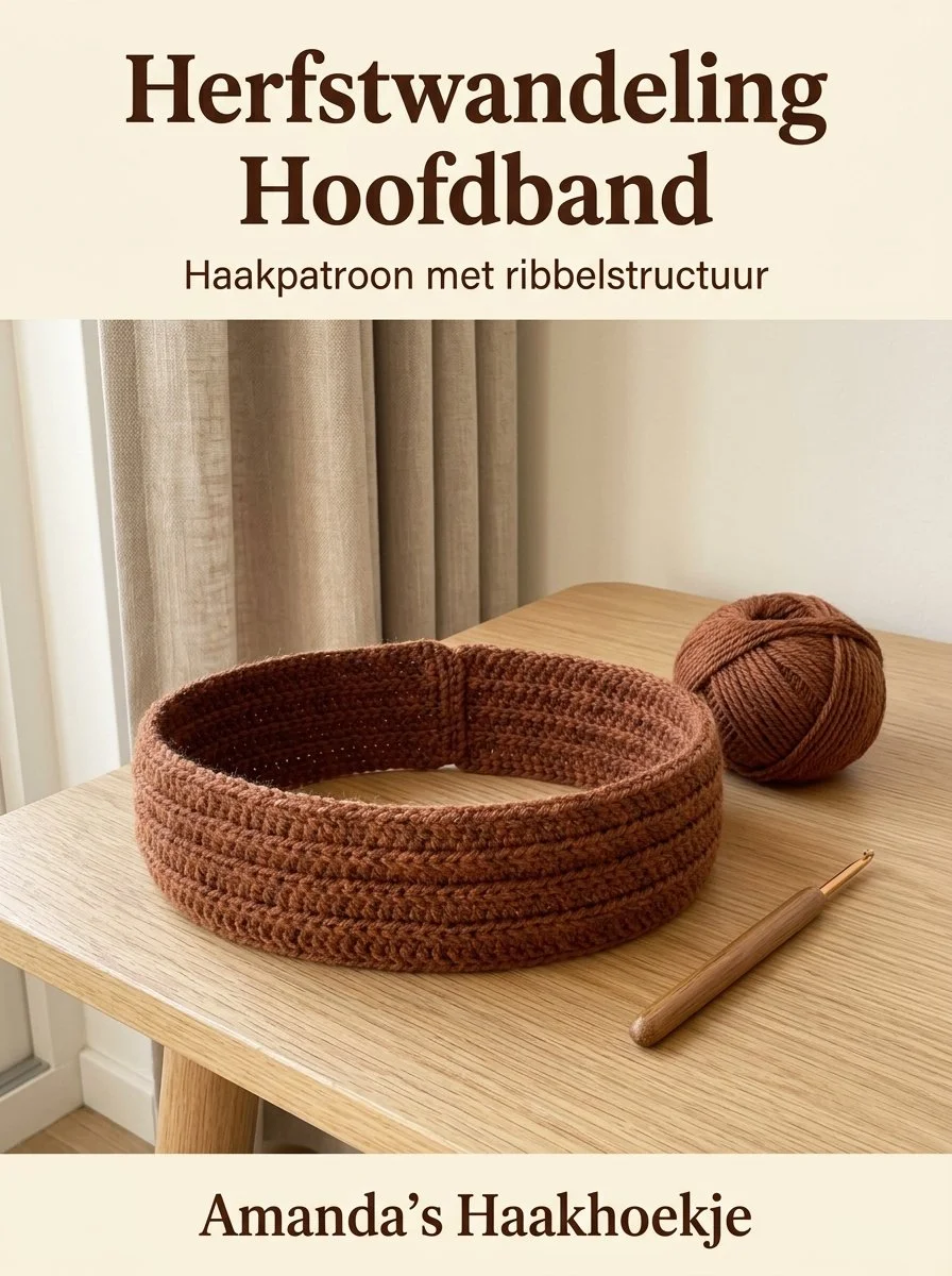 Crochet headband pattern featuring a ribbed design for autumn wear