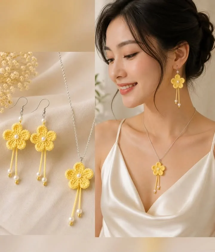Sunshine crochet jewelry pattern for stylish everyday accessories
