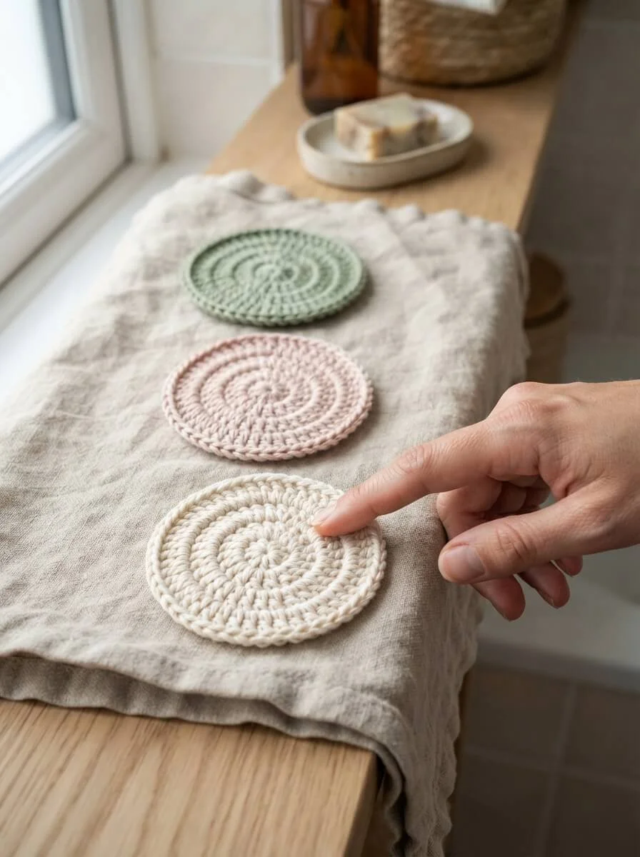Crochet reusable cotton face pads for effective skincare routine