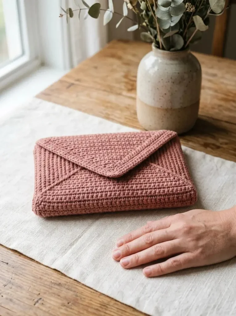 Beginner-friendly envelope crochet clutch pattern for stylish accessories